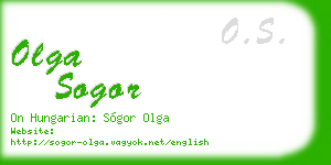 olga sogor business card